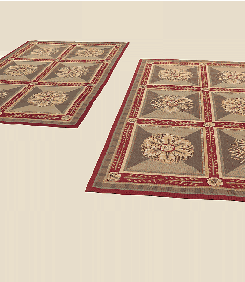 Pair of 20th Century Needlepoint Rugs of Robert Adam Design