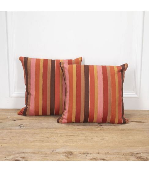 Contemporary Upholstered Stripe Cushion