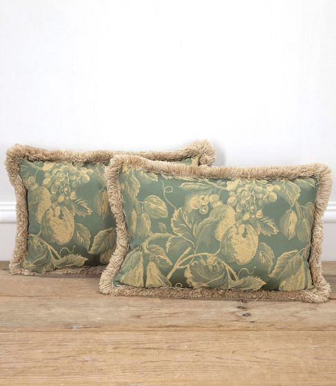 Classic Fruit and Vine Damask Cushion