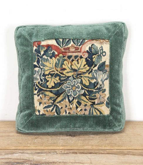18th Century French Tapestry Panel Framed in a Decorative Cushion