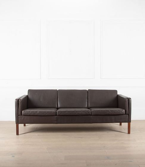 20th Century Danish Leather Sofa