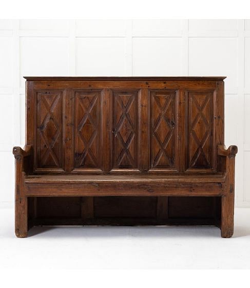 18th Century Spanish Pine Rustic Bench