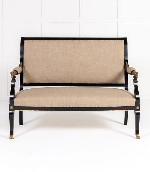 20th Century French Empire Style Ebonised Sofa