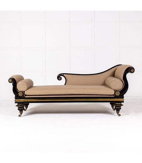 19th Century Regency Ebonised Chaise Longue SB0630674