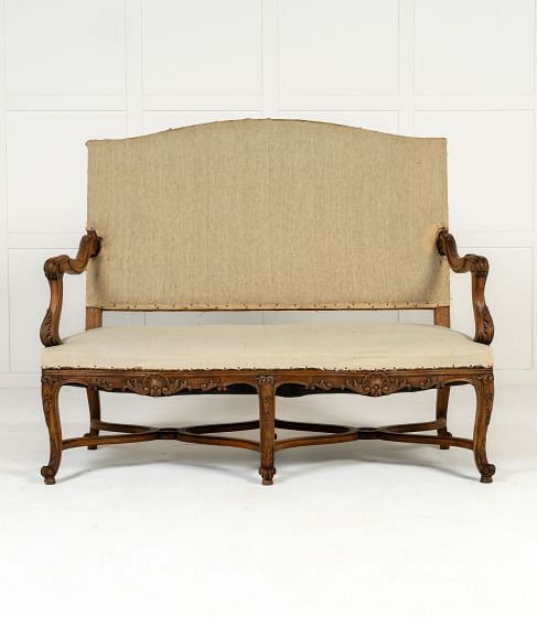 19th Century French Walnut Settee