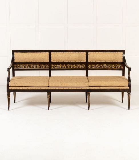 19th Century Italian Painted and Gilt Settee