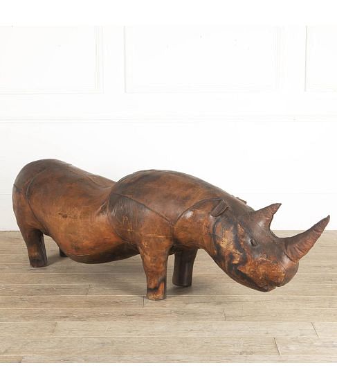Giant Omersa Leather Rhino Footstool BONHAMS