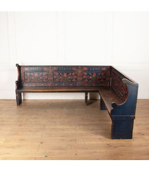 19th Century L-Shaped Marriage Bench