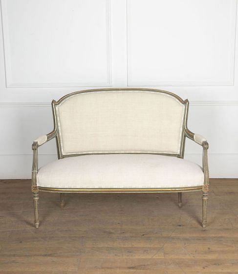 19th Century French Canapé with Original Paint and Gilding
