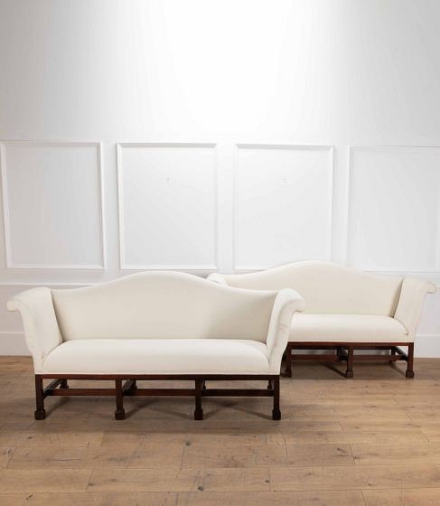 Pair of Early 20th Century English Georgian Style Sofas