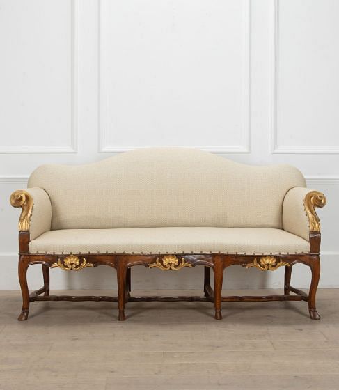 19th Century Italian Walnut Sofa from Tuscany