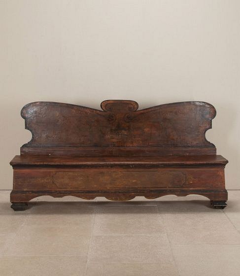 19th Century Italian Cassapanca from the Le Marche Region