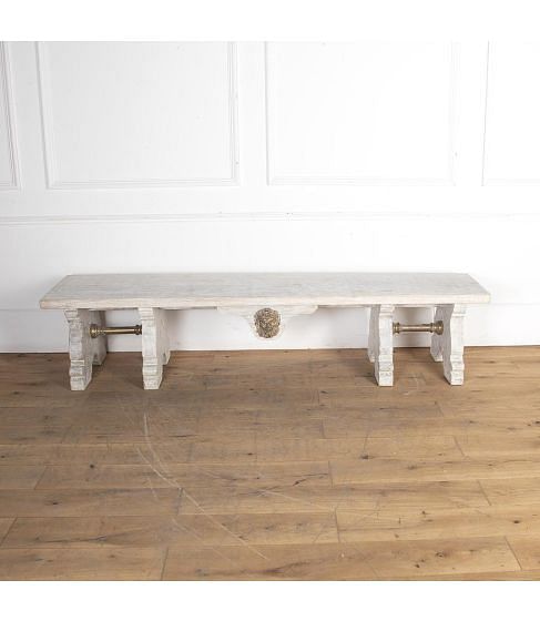 Italian 19th Century Walnut Bench