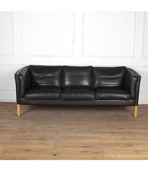 20th Century Three Seater Leather Sofa