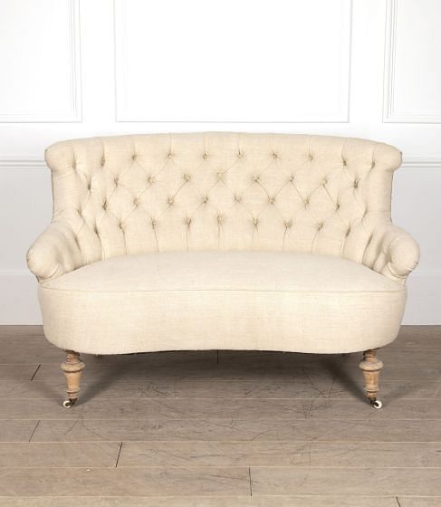 Small 19th Century Swedish Buttoned Sofa