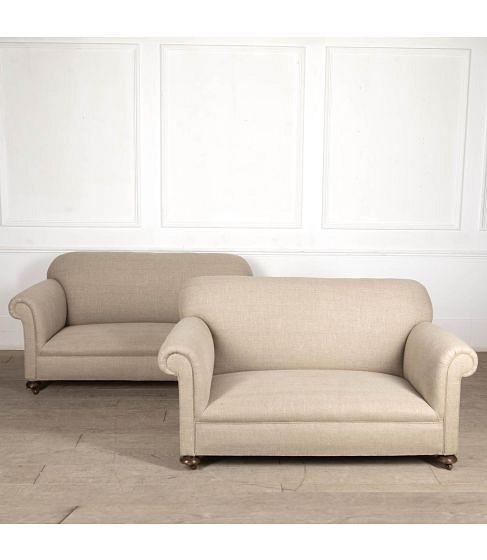 SALE: Matched Pair of 20th Century Sofas