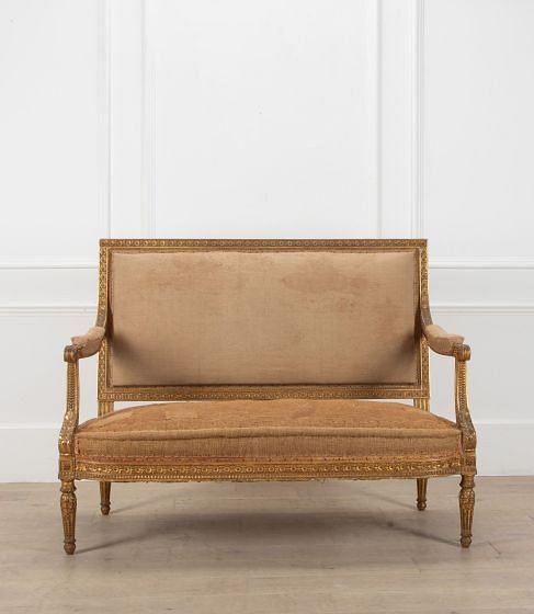 19th Century French Gilt Wood Sofa