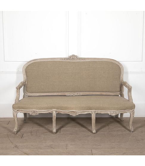 19th Century Distressed Painted Settee