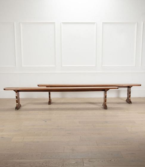 Large Pair of 19th Century French Cherrywood Benches