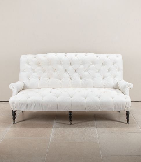 19th Century Napoleon III Scroll Back Sofa