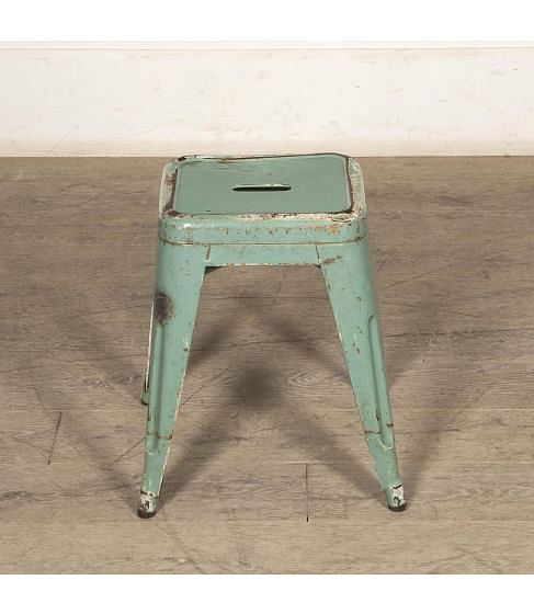 20th Century French Iron Tolix Stool