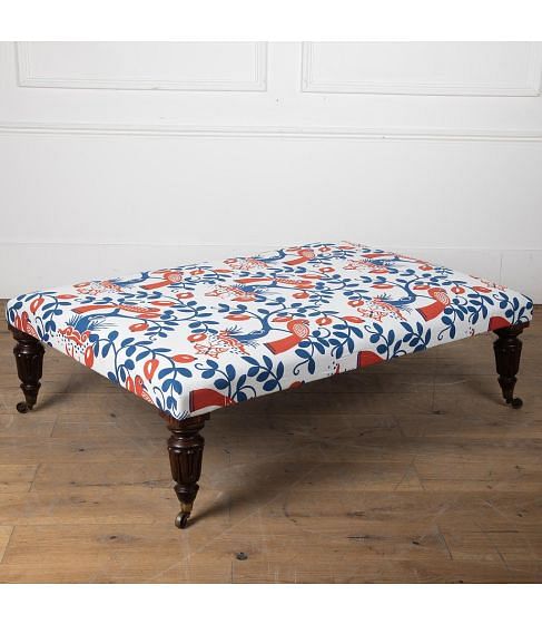 19th Century English Stool with Carved Legs