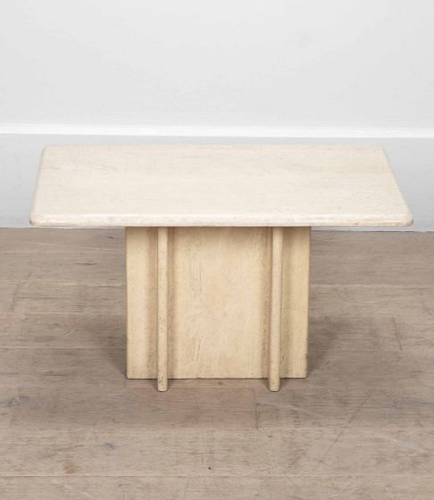 Small 20th Century Italian Travertine Low Coffee Table