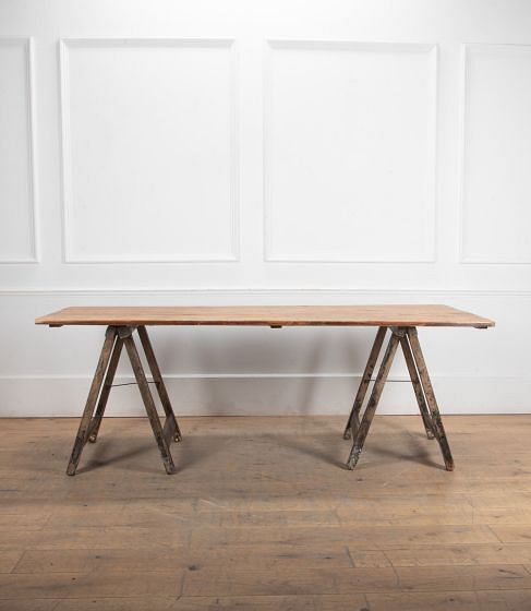 20th Century English Trestle Table