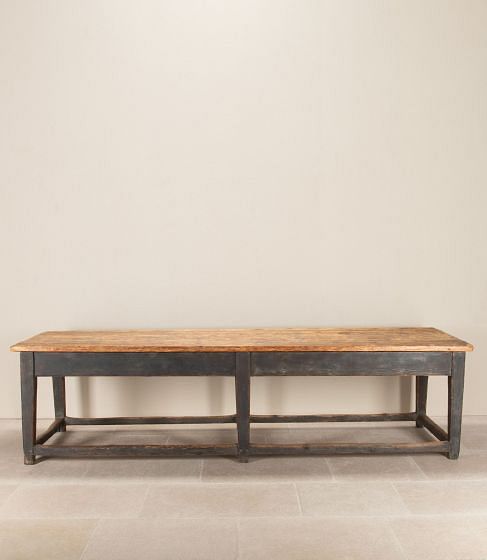 Large Early 20th Century English Farmhouse Pine Kitchen Table
