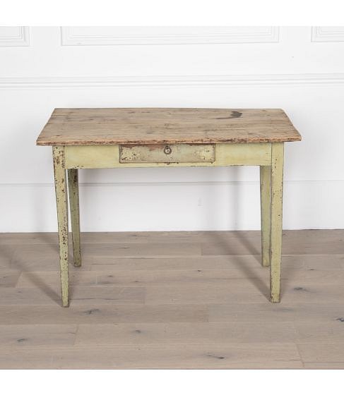 19th Century Single Drawer Table in Original Paint
