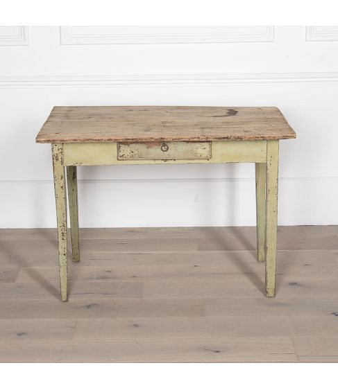 19th Century Single Drawer Table in Original Paint