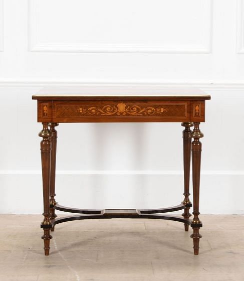 French Napoleon III Inlaid Side Table