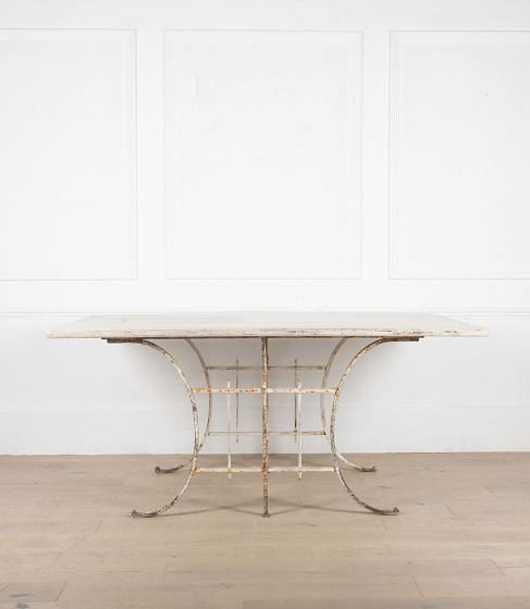 20th Century French Marble Top Butchers Table