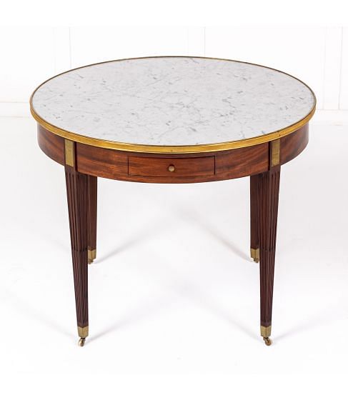 19th Century French Mahogany Guéridon with Marble Top