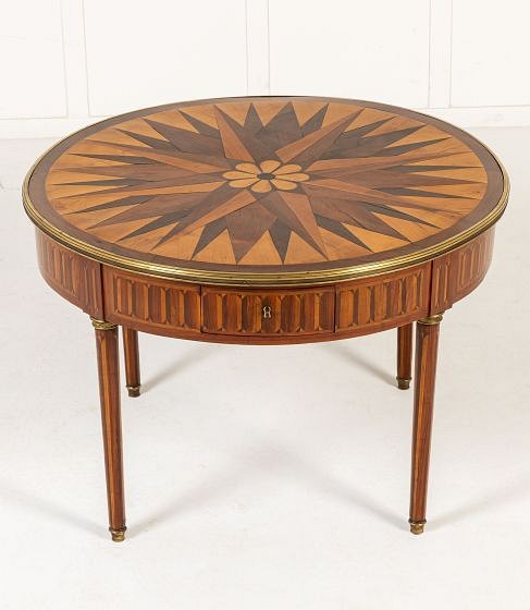 19th Century French Specimen Wood Inlaid Centre Table
