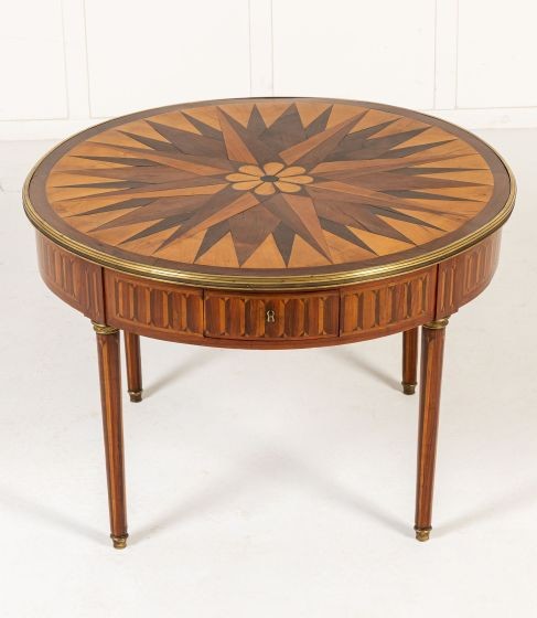 19th Century French Specimen Wood Inlaid Centre Table
