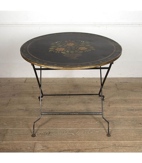 Large 19th Century French Napoleon III Folding Iron Table