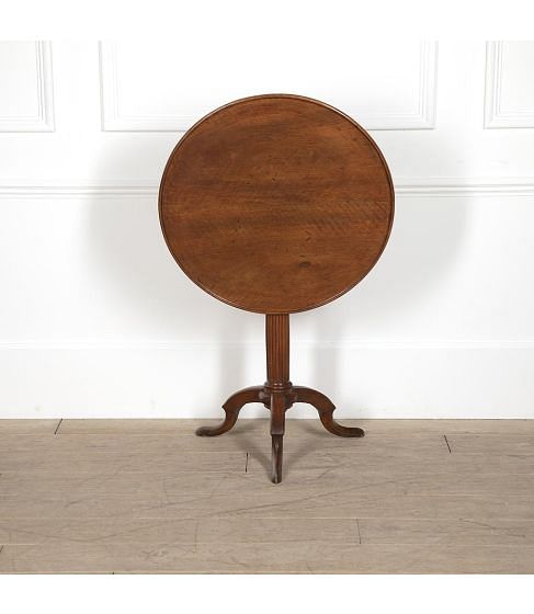 19th Century French Mahogany Tilt-Top Table in the Manner of Joesph Canabas
