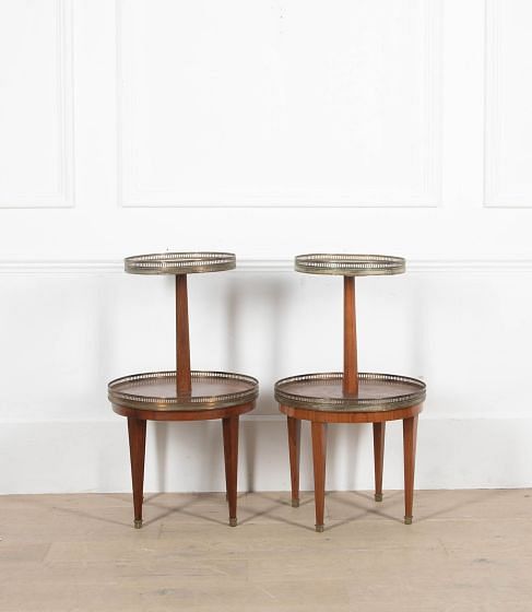 Pair Of Neoclassical Revival Two Tiered Dumbwaiters