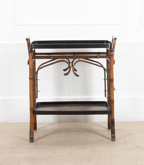 19th Century French Aesthetic Movement Bamboo Chinoiserie Side Table