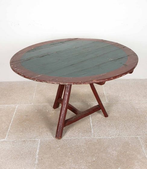 19th Century French Pine Vendange Table