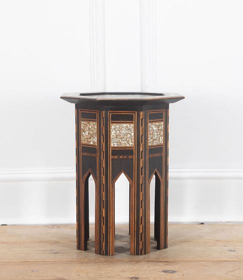 Eastern Occasional Table With Mother of Pearly and Timber Inlay