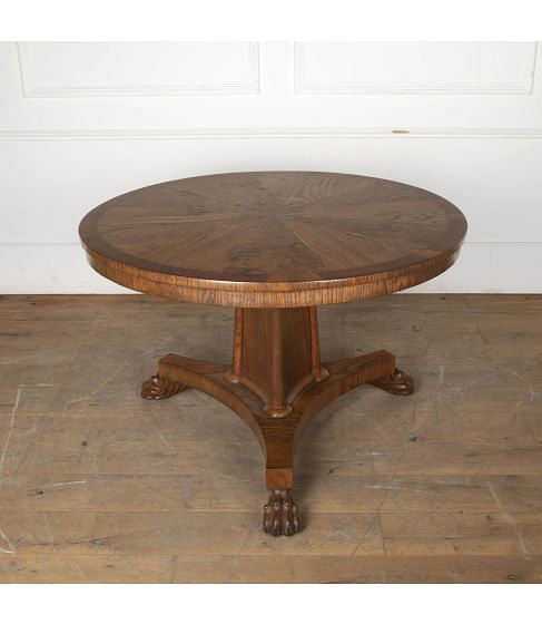 19th Century Regency Burr Elm Centre Table