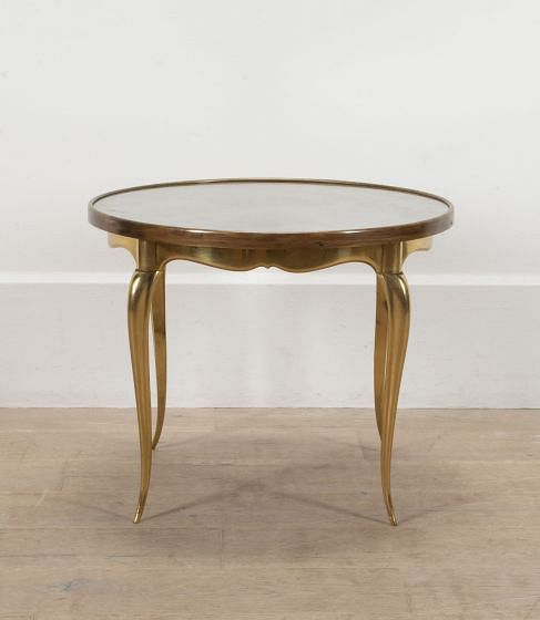 Mid-Century French Elegant Brass Occasional Table