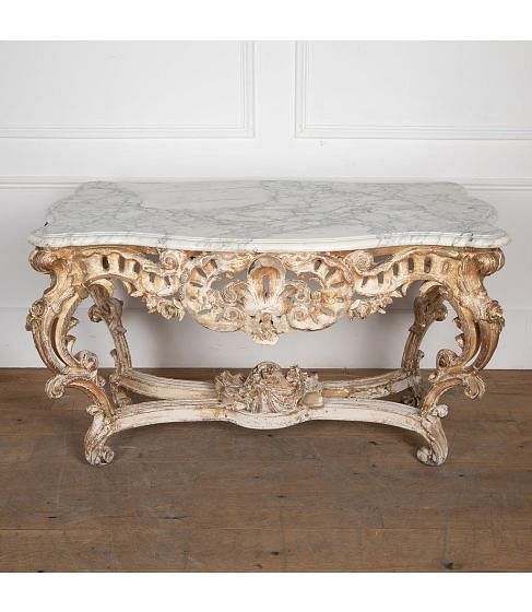 19th Century French Giltwood Rococo Centre Table