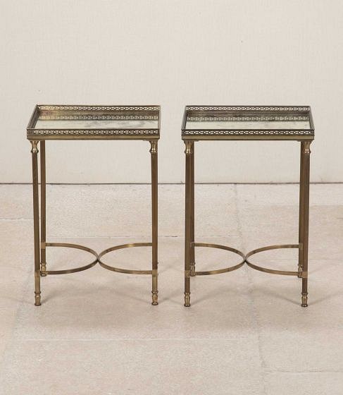 Pair of 20th Century French Brass End Tables TC3544154