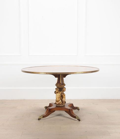 20th Century English Regency Style Tilt Top Table
