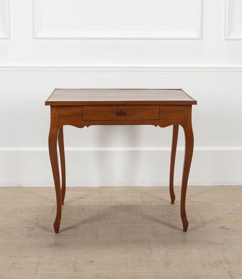 French 19th Century Occasional Table with Quartered Walnut Top