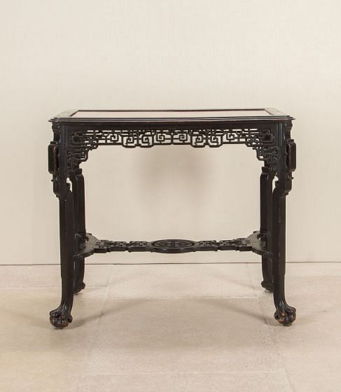 19th Century Ebonised Table in the Oriental Style