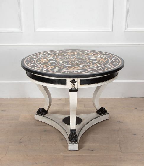 19th Century Painted Marble Top Centre Table